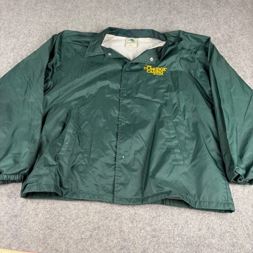 Augusta Sportswear Coach Jacket Mens Extra Large Green‎ Claridge Casino Ballys